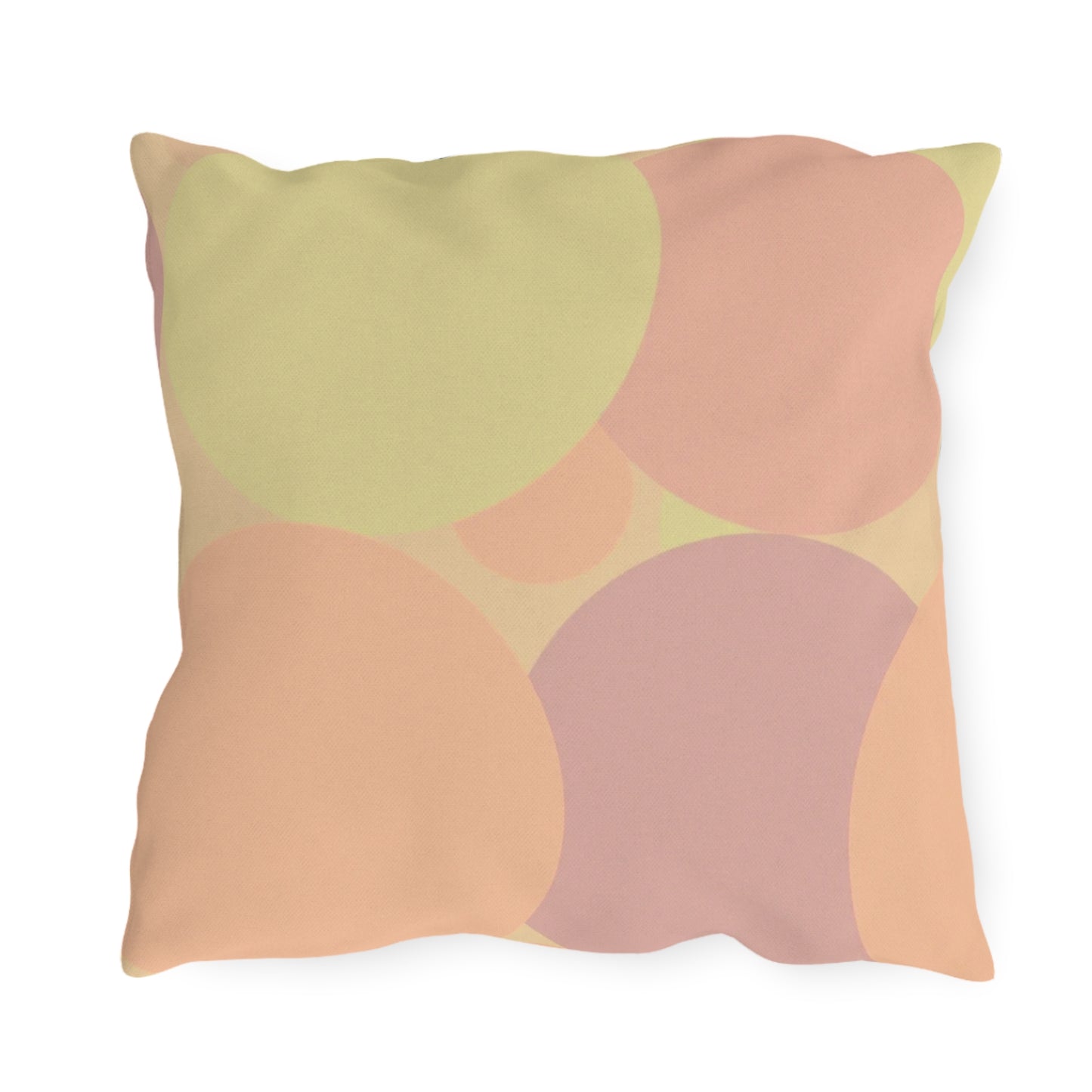 Pastel Hot Peach Patches 18" x 18" Outdoor Pillow