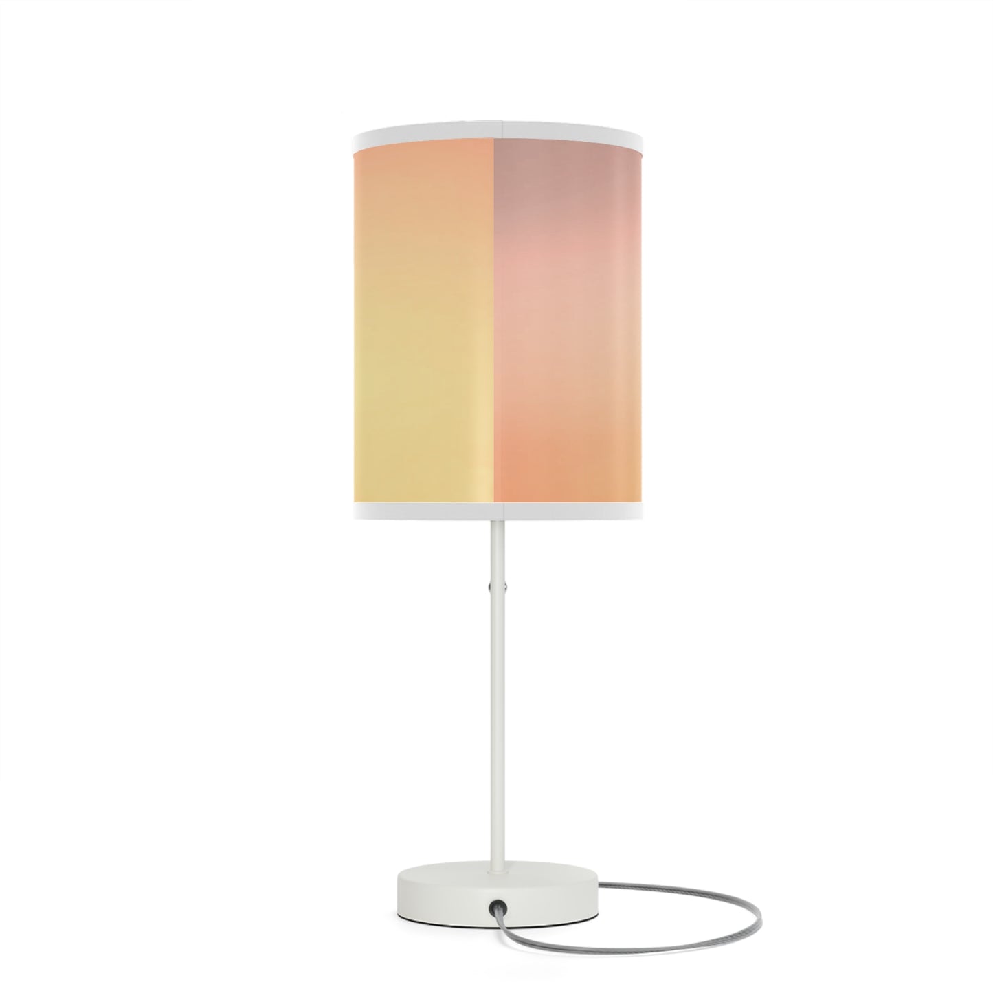 Hot Peach Fade Table Lamp on a White or Silver Stand, US|CA plug