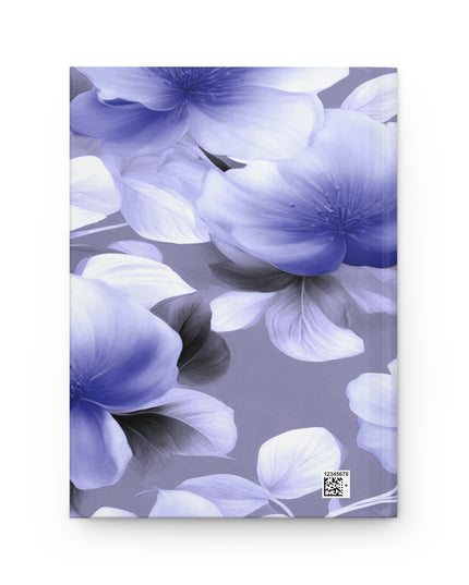 Indigo Blossom Floral Bunch Hardcover Journal Matte with 150 lined pages, 5.75" x 8"