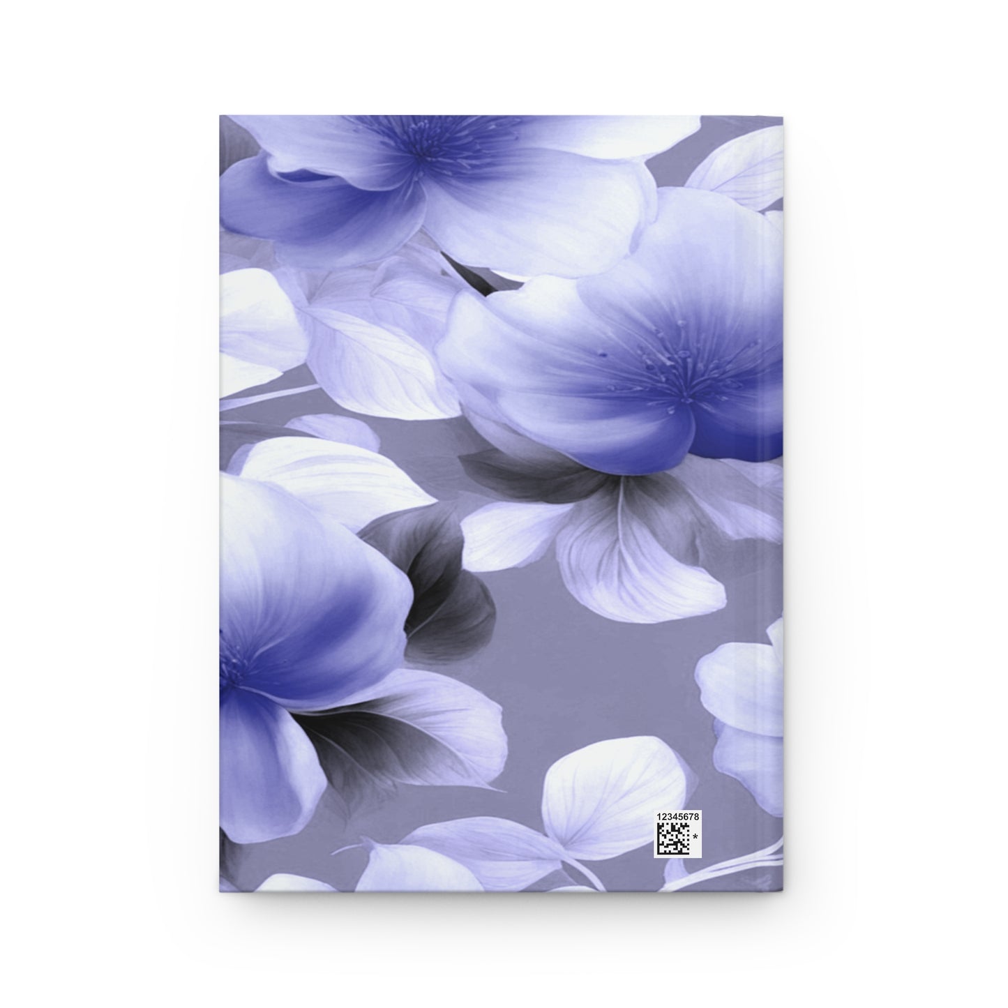 Indigo Blossom Floral Bunch Hardcover Journal Matte with 150 lined pages, 5.75" x 8"