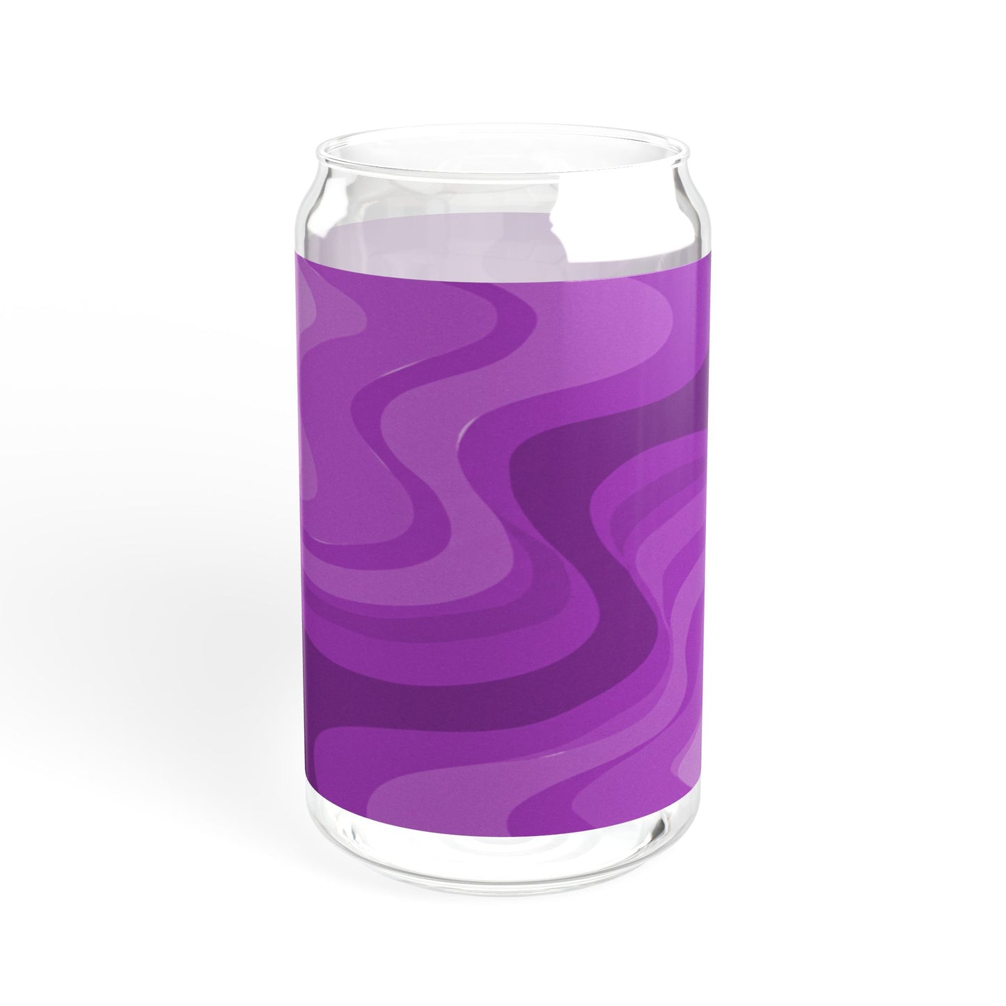 Wavey Purple Wavey Sipper Glass, 16oz