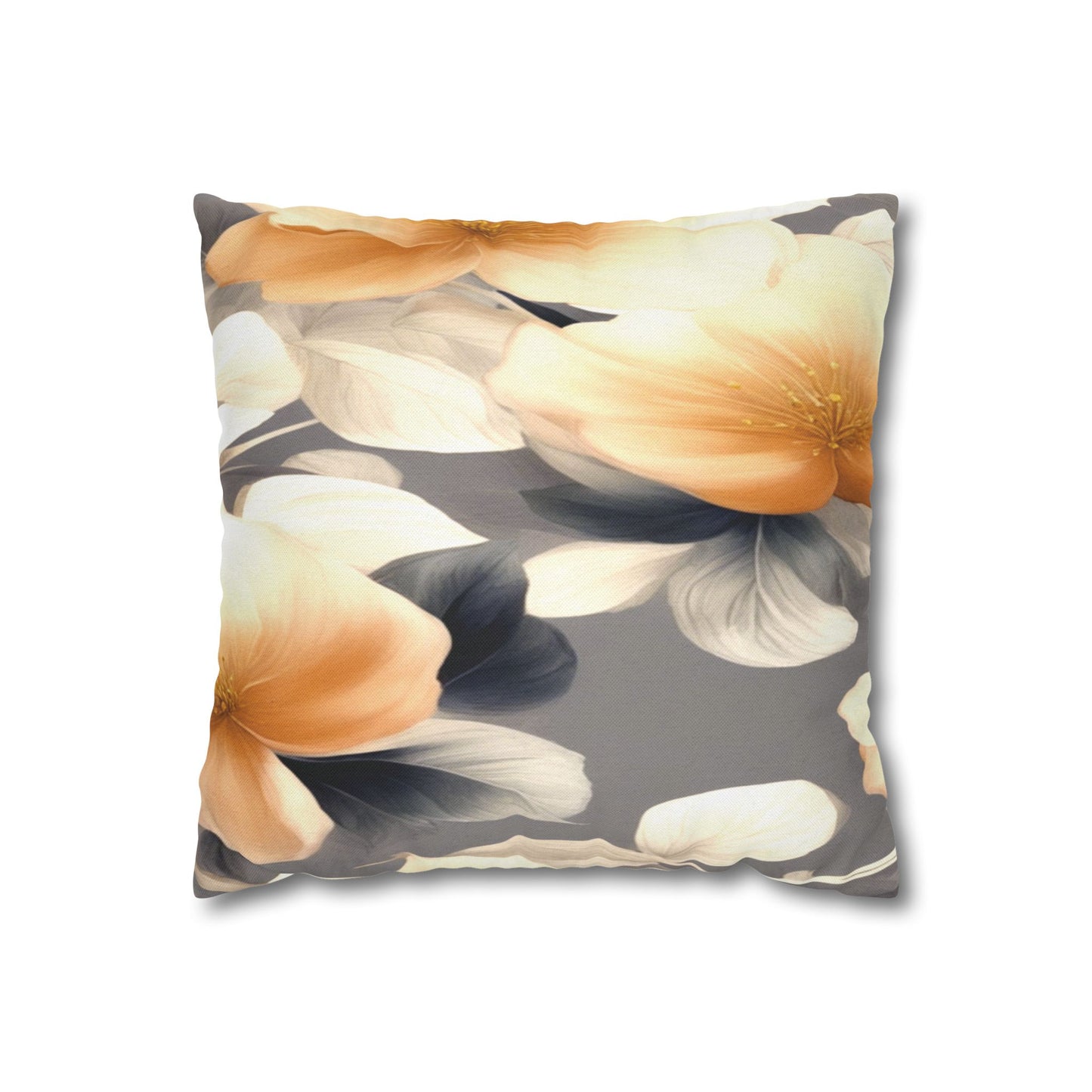 Soft Blossom Floral Bunch Spun Polyester Square Pillowcase, 14" x 14"
