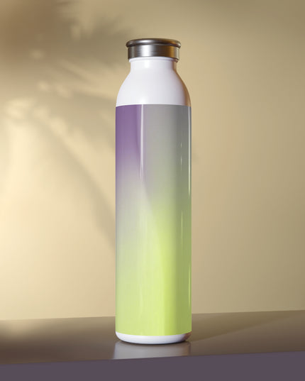 Purple Golden Fade Slim Water Bottle, 20 oz White