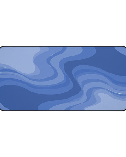 Deep Blue Wavey 16" x 32" Desk Mat