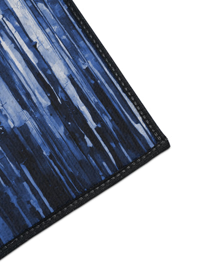 Striped Deep Blue 18" x 24" Heavy Duty Floor Mat