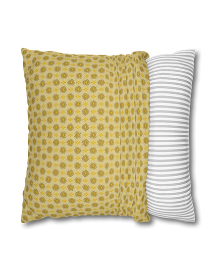 Lemongrass Star-crossed Bodies Spun Polyester Square Pillowcase, 14" x 14"