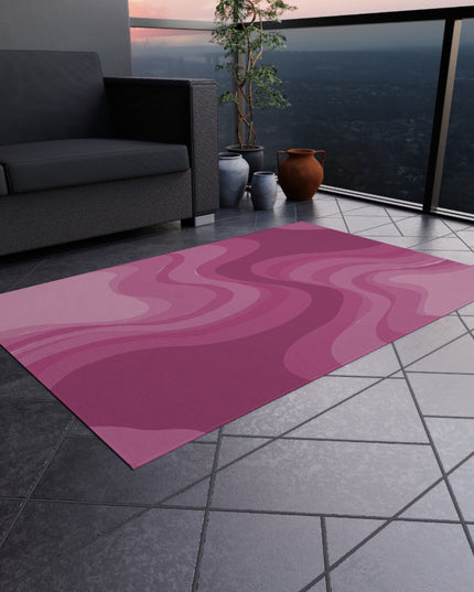 Pinky Mauve Wavey 48" x 72" Outdoor Rug