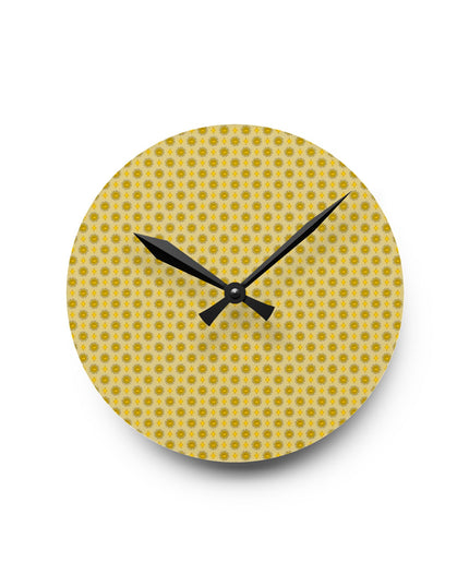 Lemongrass Star-crossed Bodies Acrylic Round Wall Clock, 8" x 8"
