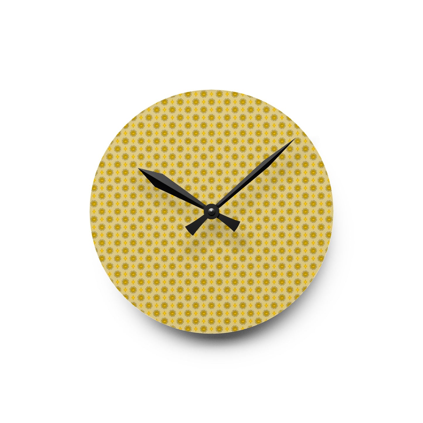 Lemongrass Star-crossed Bodies Acrylic Round Wall Clock, 8" x 8"