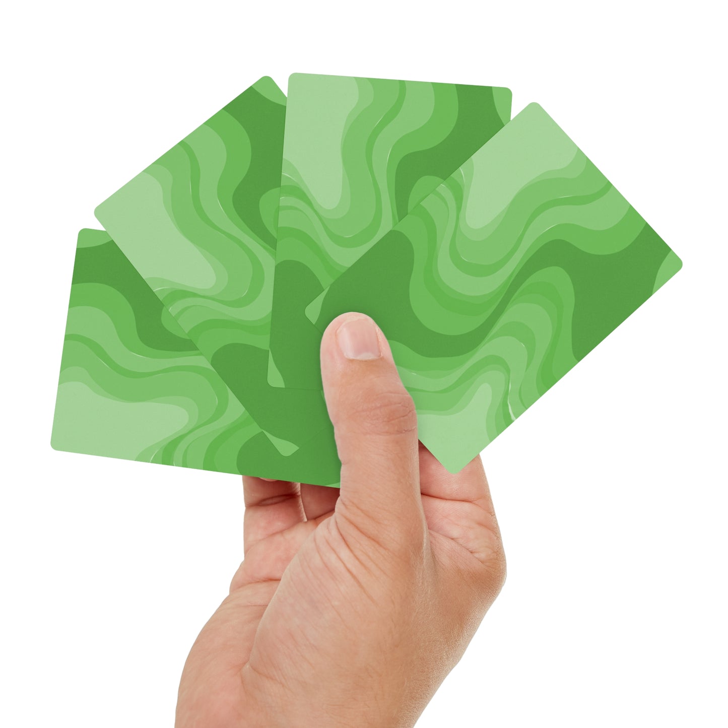Greenie Meanie Wavey Poker Cards