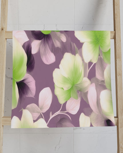Lime Lavender Floral Bunch Hand Towel, 16" x 28"