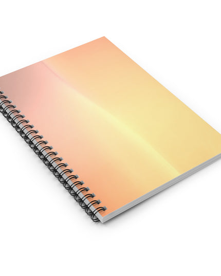 Hot Peach Fade Wavey Spiral Notebook - Ruled Line, 6" x 8", 118 pages