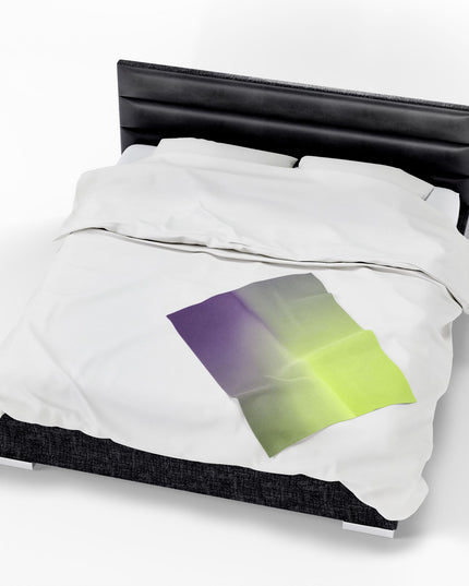 Purple Golden Fade Velveteen Plush Blanket, 30" x 40"