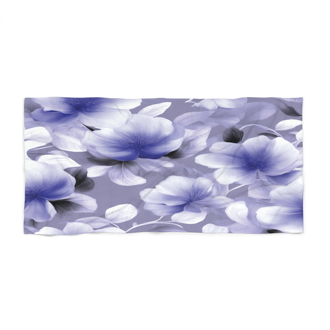 Indigo Blossom Floral Bunch 30" x 60" Beach Towel