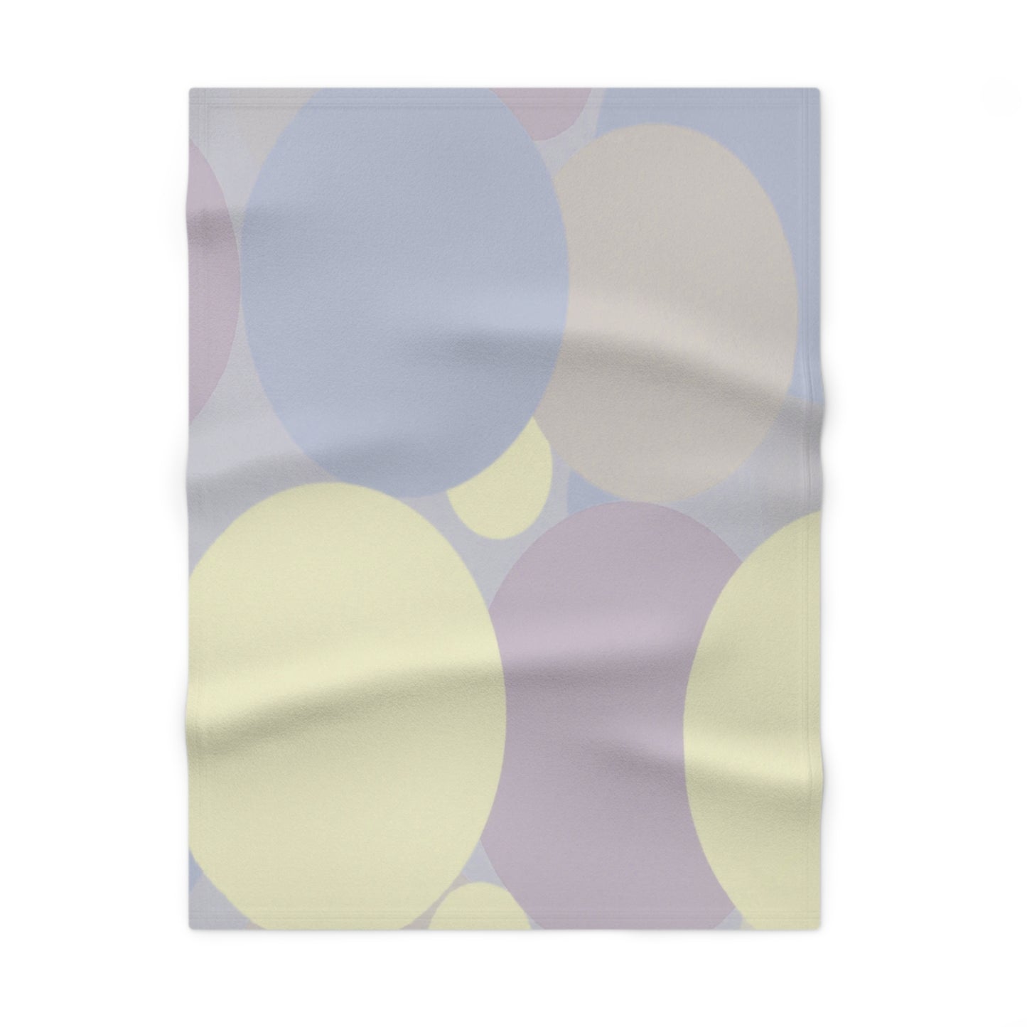 Pastel Soft Blue and Soft White Patches Soft Fleece Baby Blanket, 30" x 40"
