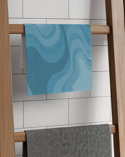 Sky Blue Wavey Rally Towel, 11" x 18"