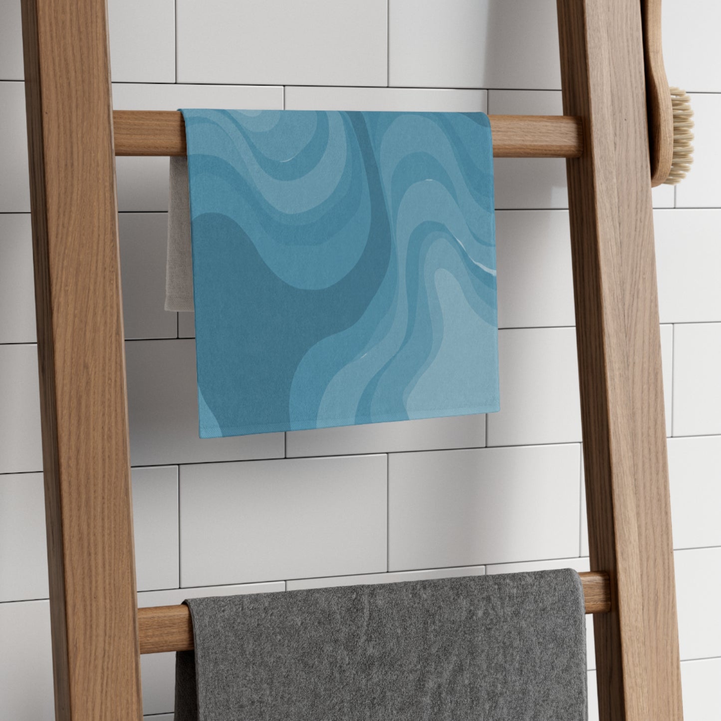 Sky Blue Wavey Rally Towel, 11" x 18"