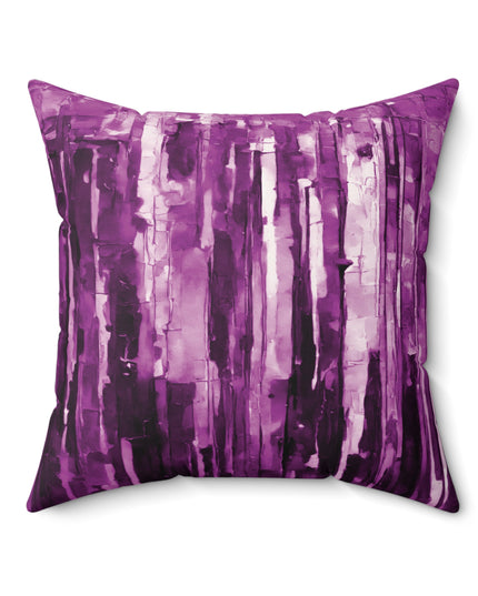 Striped Powder Lavender Pastel 20" x 20" Faux Suede Square Pillow