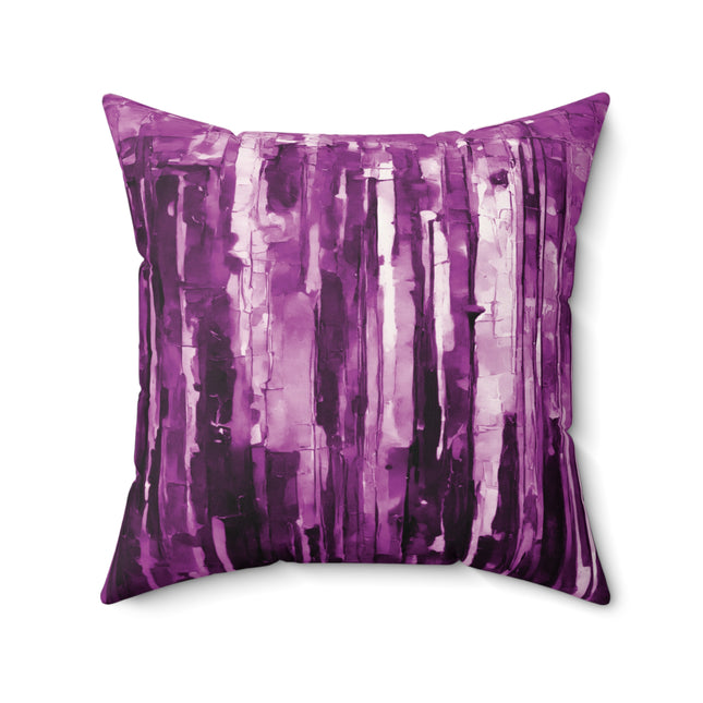 Striped Powder Lavender Pastel 20" x 20" Faux Suede Square Pillow