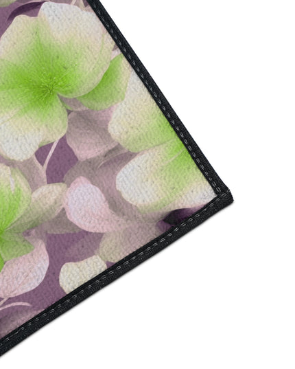 Lime Lavender Floral Bunch Heavy Duty Floor Mat, 18" x 24"
