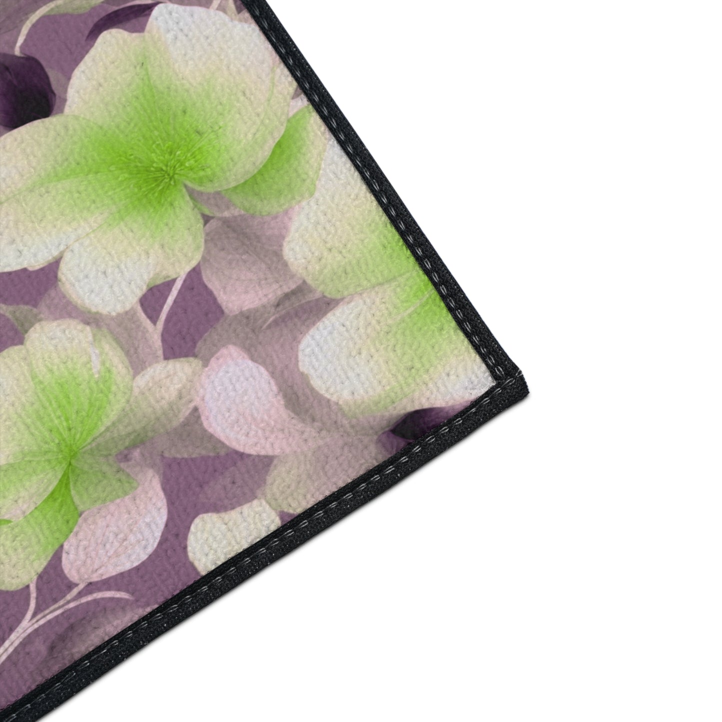 Lime Lavender Floral Bunch Heavy Duty Floor Mat, 18" x 24"