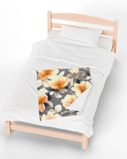 Soft Blossom Floral Bunch Velveteen Plush Blanket, 30" x 40"