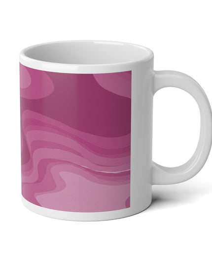 Pinky Mauve Wavey 20 oz White Glossy Jumbo Mug