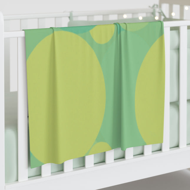 Pastel Green Patches Baby Swaddle 30″×40″ Blanket