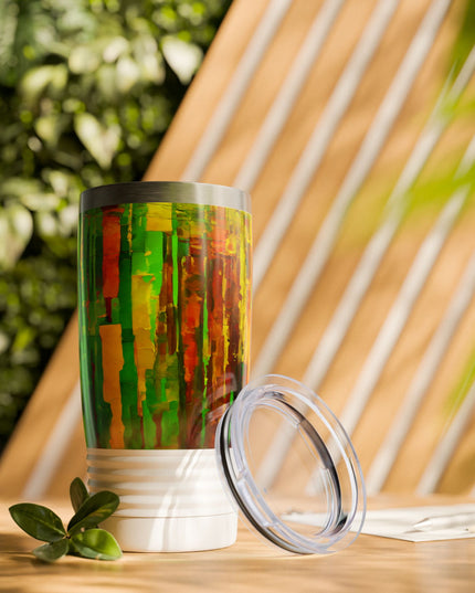 Striped Beta Ringneck Tumbler, 20oz in white