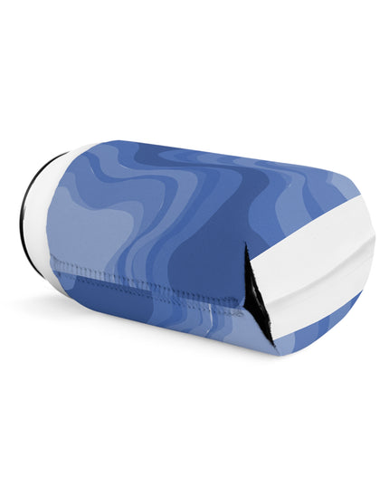 Deep Blue Wavey 12 oz Can Cooler Sleeve