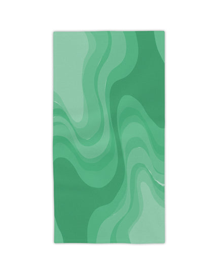 Mint Green Wavey Beach Towel, 24" x 44"