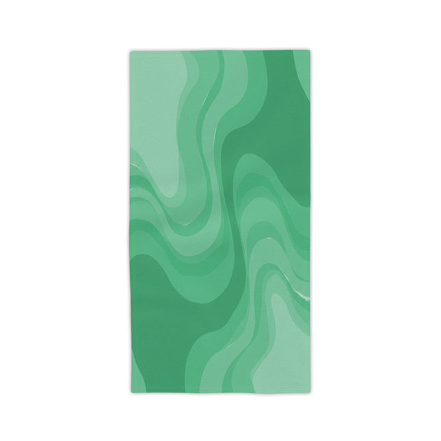 Mint Green Wavey Beach Towel, 24" x 44"
