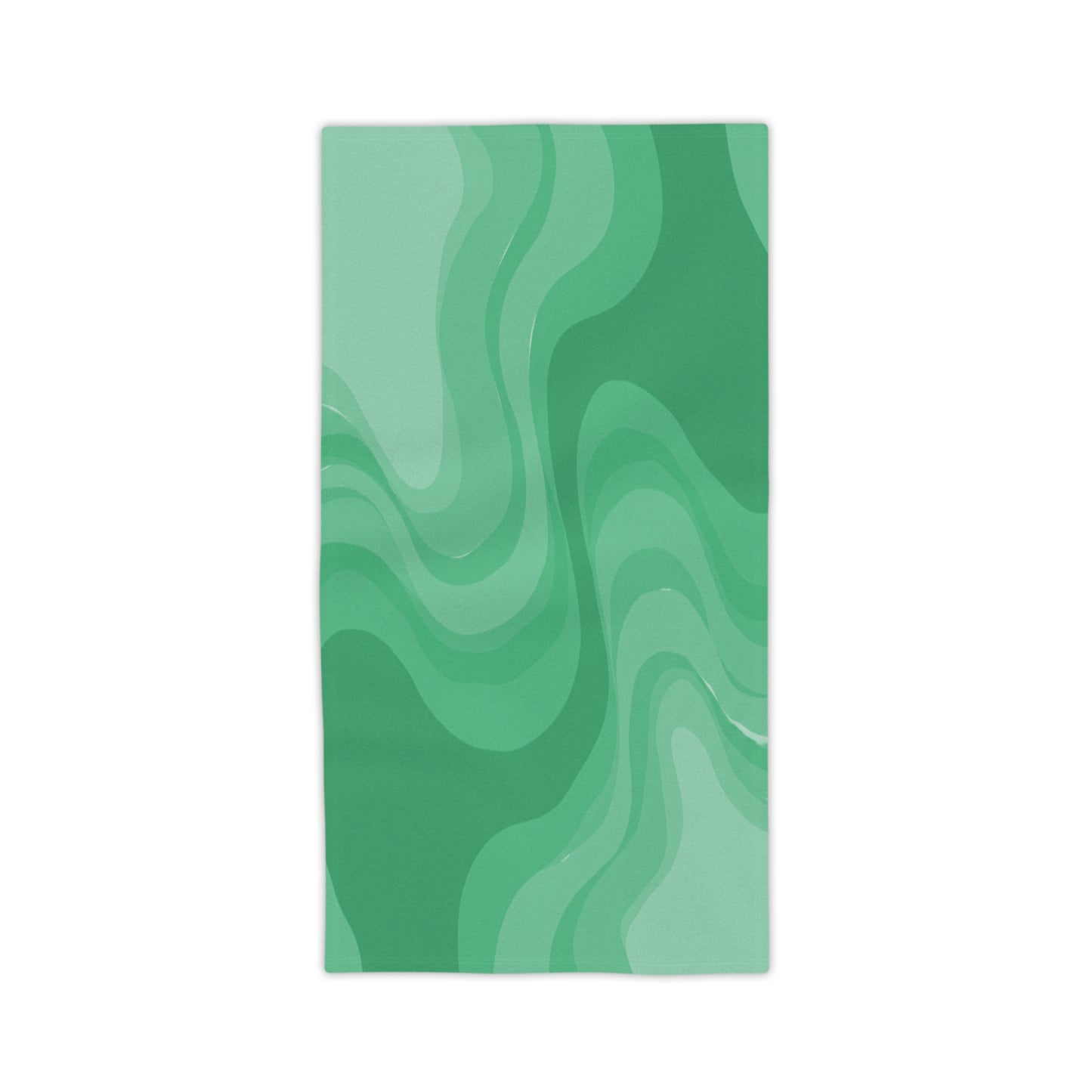 Mint Green Wavey Beach Towel, 24" x 44"