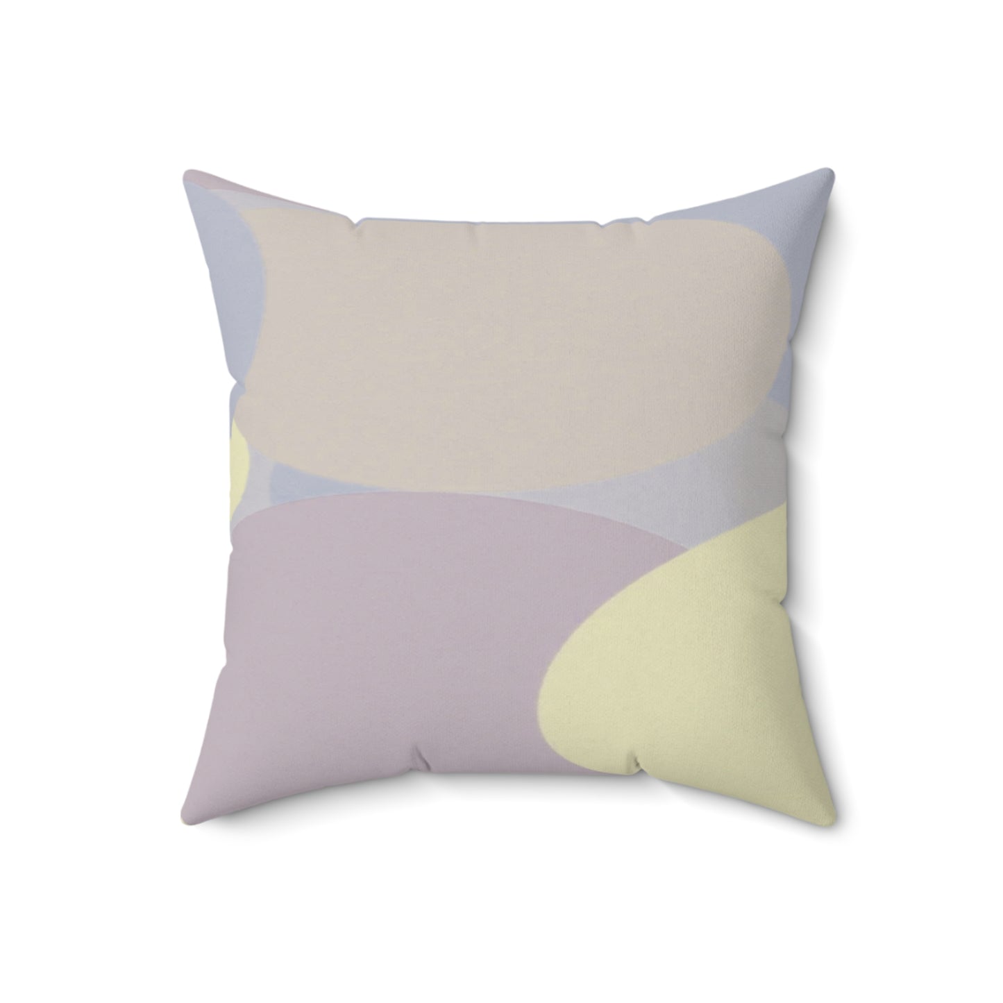 Pastel Soft Blue and Soft White Patches 18" x 18" Faux Suede Square Pillow