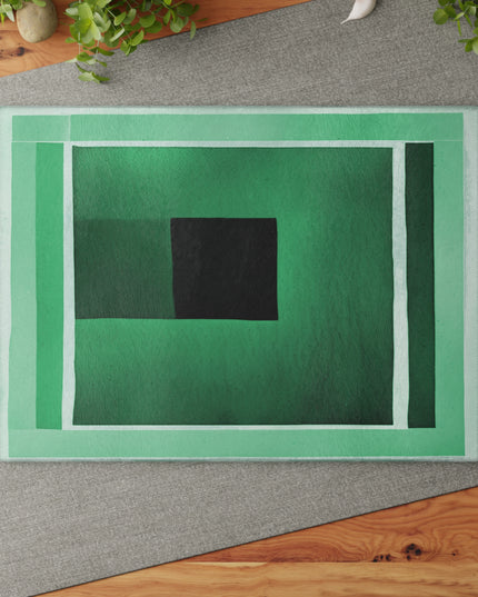 Mint Shadow Glass Cutting Board, 11" x 15"