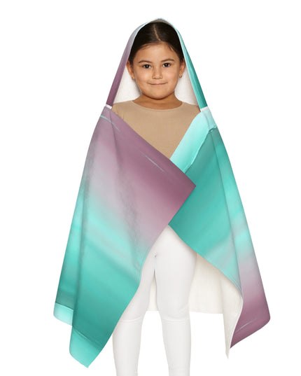 Green Sea Lavender Fog Youth Hooded Towel, 24" x 48"