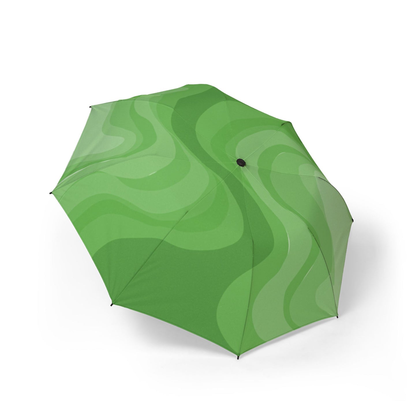 Greenie Meanie Wavey Foldable Umbrella - Compact & Chic