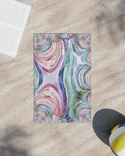 Uzi Spiral Pastels Beach Towel, 18" x 27"