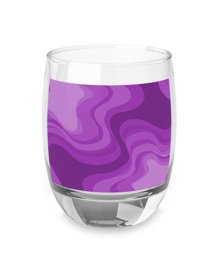 Wavey Purple Wavey Whiskey Glass, 6 oz
