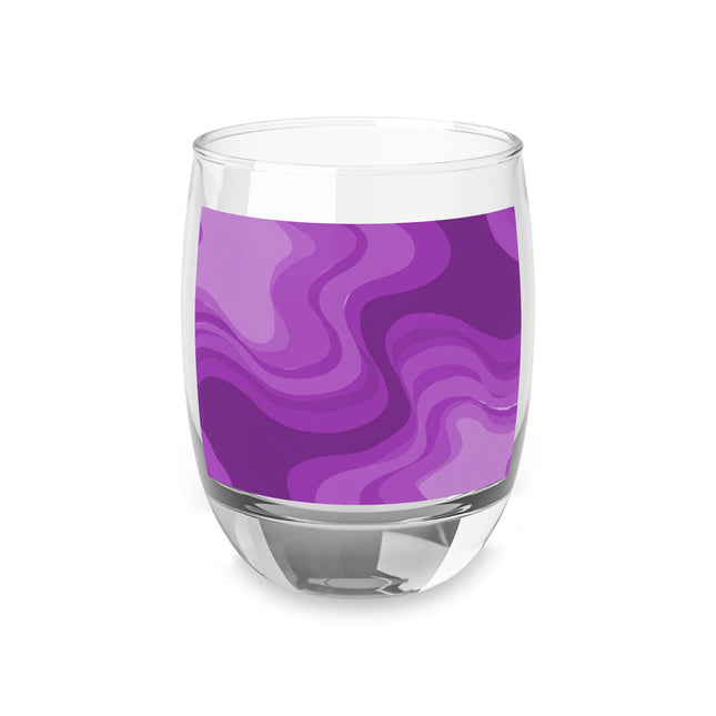 Wavey Purple Wavey Whiskey Glass, 6 oz