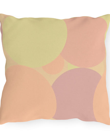 Pastel Hot Peach Patches 16" x 16" Outdoor Pillow
