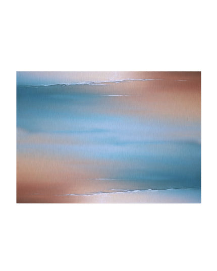 Blue Sea Peach Fog Outdoor Rug, 60" x 84"