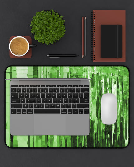 Striped Mint Pastels 12" x 18" Desk Mat