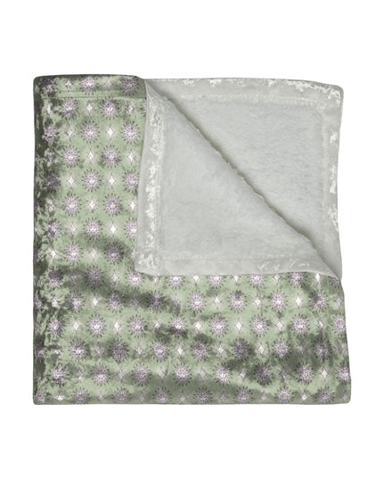 Olive Star-crossed Bodies Crushed Velvet Blanket, 50" x 60"