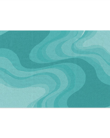 Tif Green Wavey Rally Towel, 11" x 18"