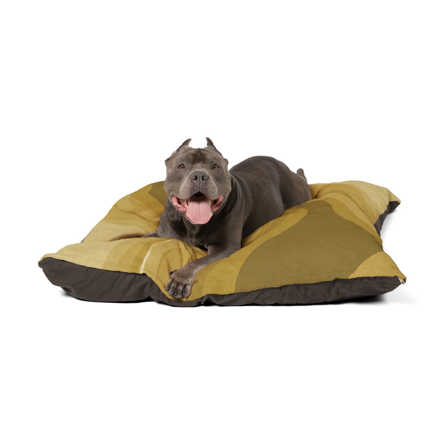 Brown Wavey 50" × 40" Pet Bed