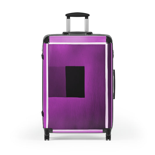Magenta Shadow Large Suitcase with built in lock, 4 double-wheels, telescopic handle, and ABS back hard-shell