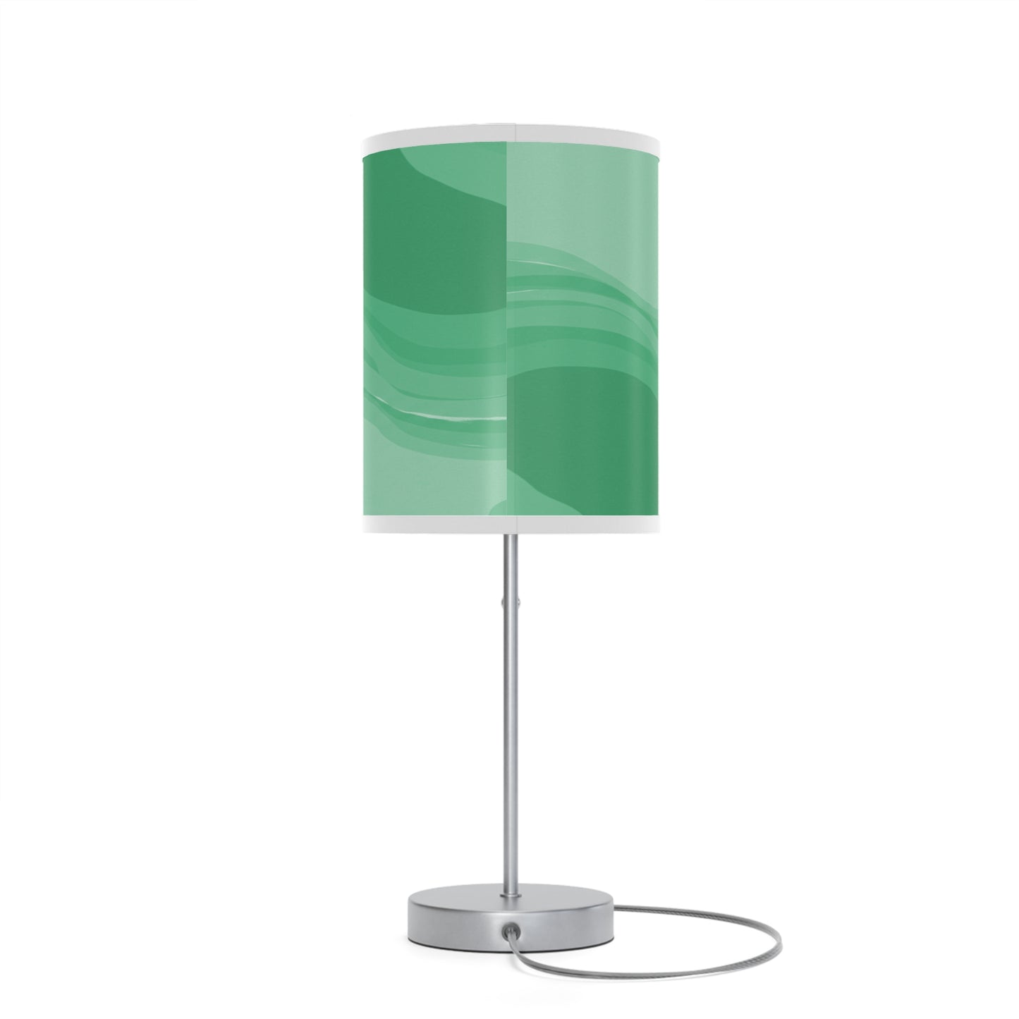 Mint Green Wavey Table Lamp on a White or Silver Stand, US|CA plug