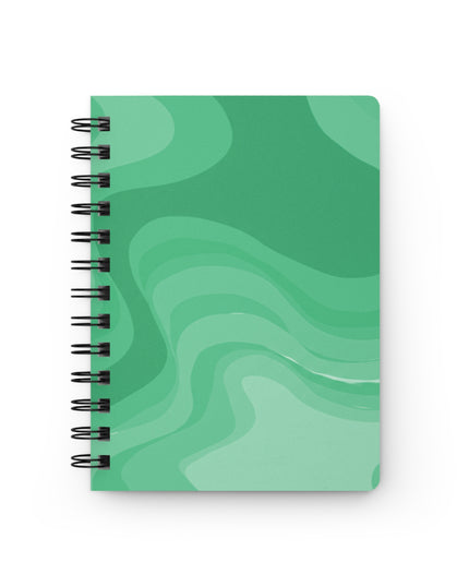 Mint Green Wavey Spiral Bound Journal, 5" x 7" 150 pages