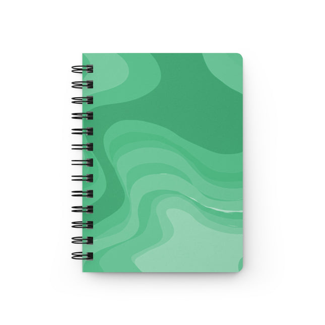 Mint Green Wavey Spiral Bound Journal, 5" x 7" 150 pages
